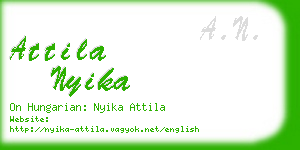attila nyika business card